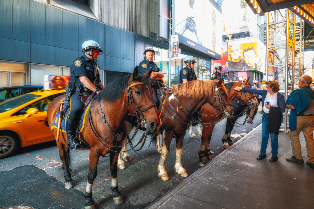 Are mounted police officers responsible for cleaning their horse’s poop?