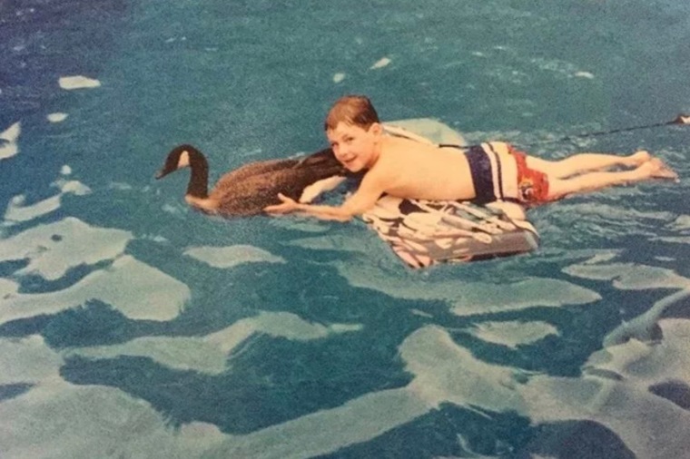 A baby goose that became a friend for life￼